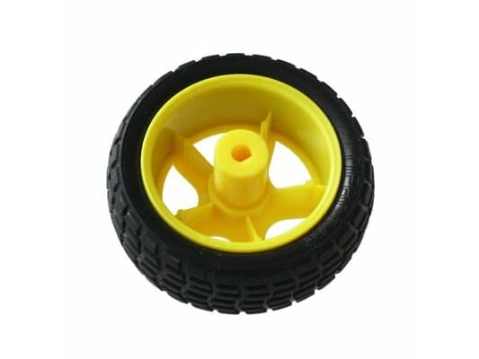 Kitronik Wheel for Geared Hobby Motor, Black, Yellow