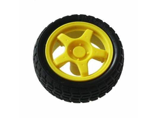 Kitronik Wheel for Geared Hobby Motor, Black, Yellow