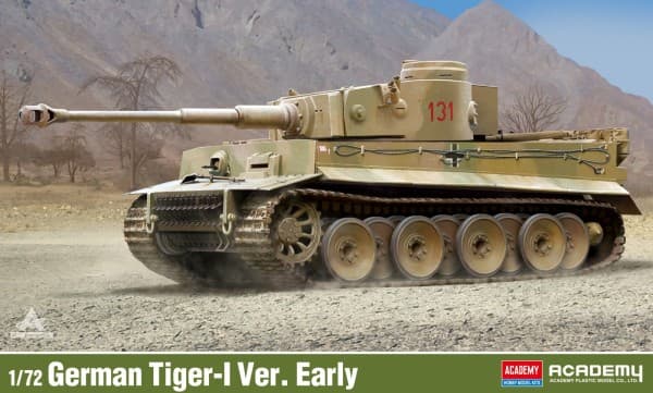 Academy Academy plastmodell Tank Tiger 1 Ver. Tidlig 1/72