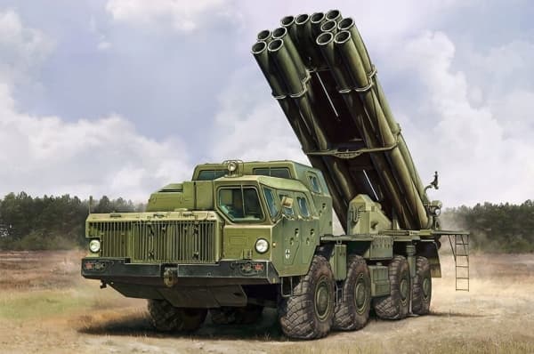Plastic model Russian 9A52-2 Smerch-Mmultiple rock