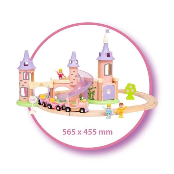 Disney Princess Castle Circuit - BRIO - 18-delat boxset - Trätåg - Från 3 år