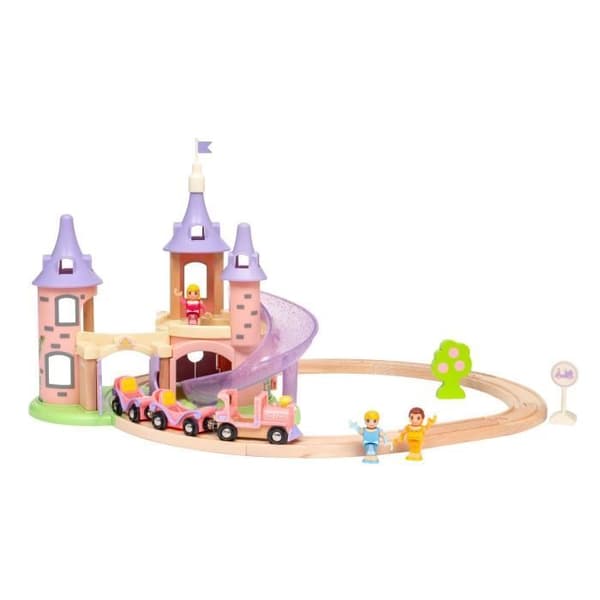 Disney Princess Castle Circuit - BRIO - 18-delat boxset - Trätåg - Från 3 år