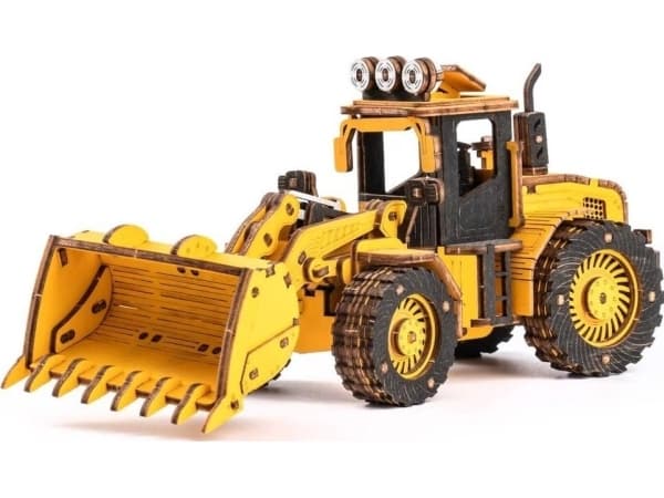 3D Bulldozer-pussel i trä