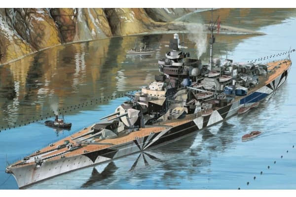 German Battleship WWII Tirpitz 1:350