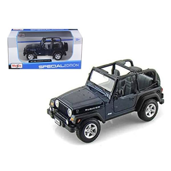 Fordonsminiatyr - SPECIAL - JEEP WRANGLER RUBICON - 1:24 - Metall - Svart och grå