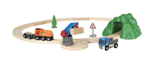 Brio World Freight Transport Circuit - Komplett 19-delat boxset - Tågbana i trä - Ravensburger - Blandat från 3 år -