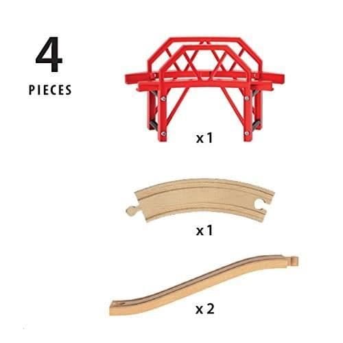 BRIO World Curved Wooden Bridge - Ravensburger - Blandat från 3 år - Flerfärgad