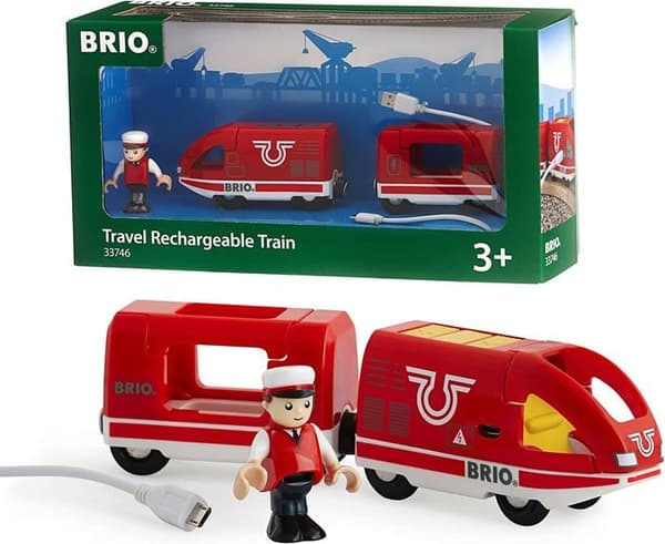 BRIO Uppladdningsbart resetåg - Tågbana i trä - Ravensburger - Röd - Blandat från 3 år