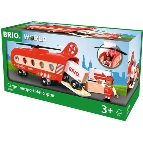 BRIO World Cargo Helikopter - Ravensburger - Tågbana i trä - Blandat från 3 år - Flerfärgad