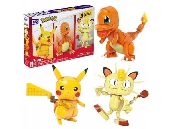 Mattel MEGA Pokemon "Bygg och visa" Trio från Kanto HPF94