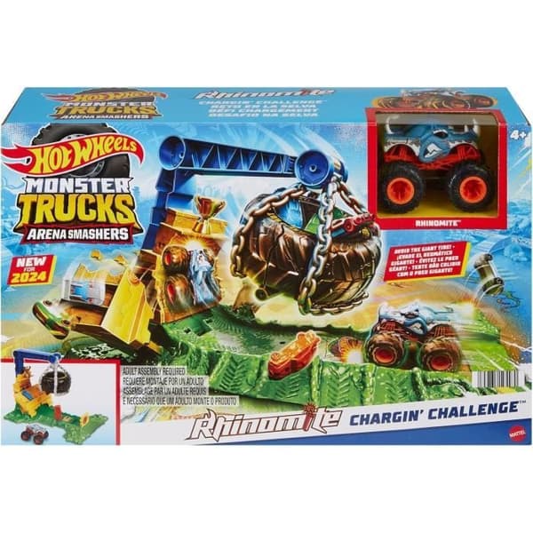 Hot Wheels-Monster Trucks Arena Smashers Challenge Laddar Rhinomite HTP18