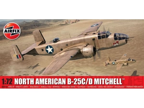 Airfix - North American B-25C/D Mitchell mittakaavassa 1/72, A06015A