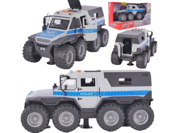 8-hjulet politibil 27cm m/dw RJ5529B 07114
