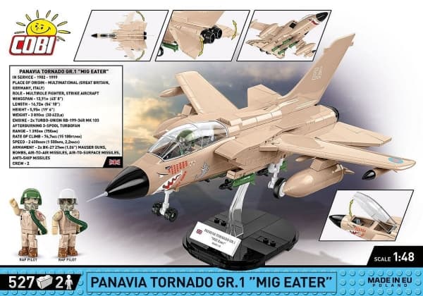 COBI Panavia Tornado GR.1 "MiG Eater", Byggeklosser, 8 år, 527 stykker