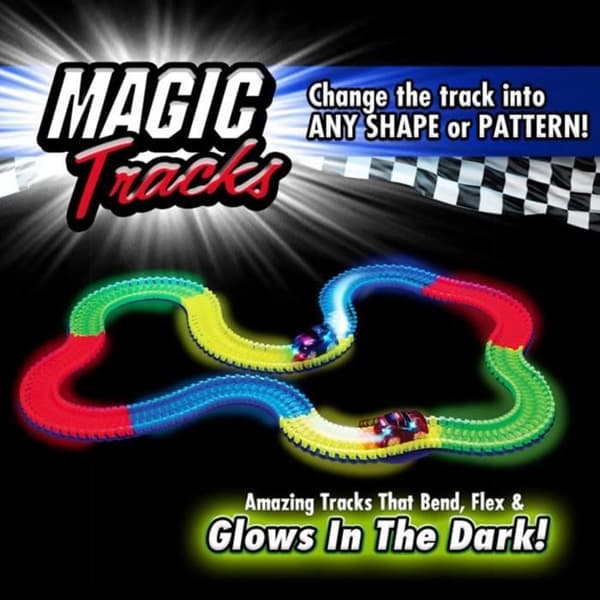 165 delar Rail Light Elbil Magic Tracks DIY monterad, med polisbil