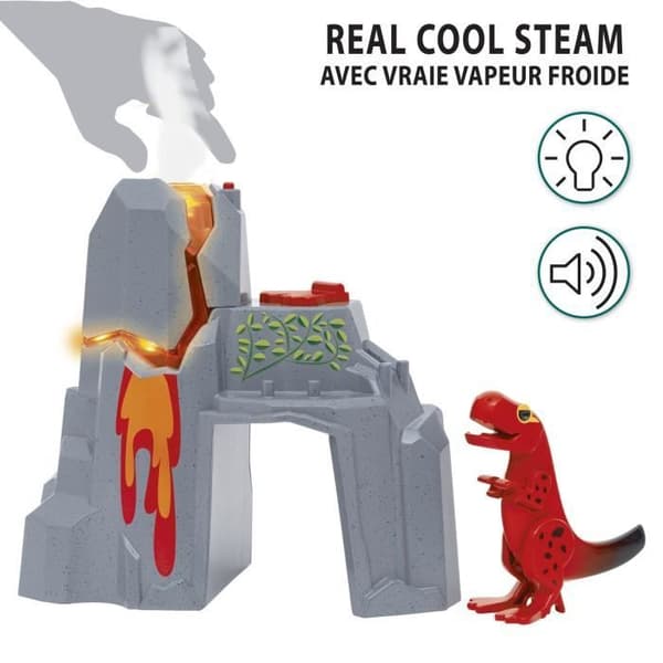 Brio Dinosaur Erupting Volcano - Trätågkrets tillbehör - Batterifri/magnetspel Action - Ålder 3 - Brio