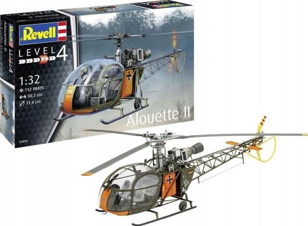 Revell Plastmodell Helikopter Alouette II 1/32