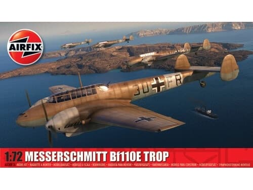 Airfix muovimalli Messerschmitt Bf 110E/E-2 Trop mittakaavassa 1/72