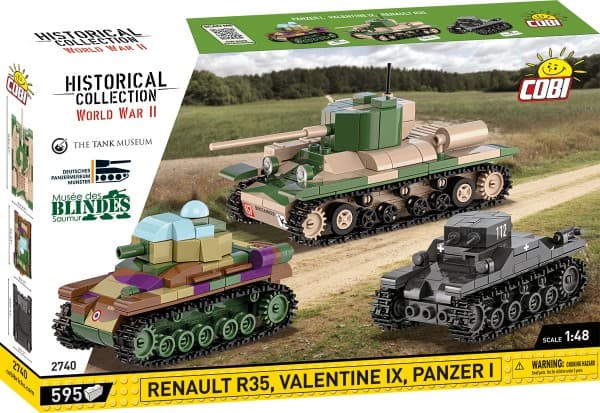 Cobi Bricks Renault R35 - Valentine IX - Panzer I