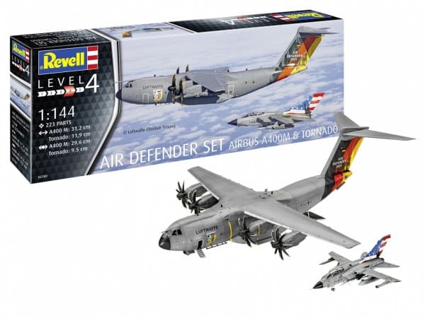 „Revell“ – „Air Defender 2023 A400M Atlas + Tornado IDS“, 1/144, 03789