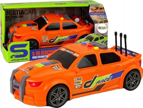 LeanToys Sports Racing Car 1:16 Orange Sound