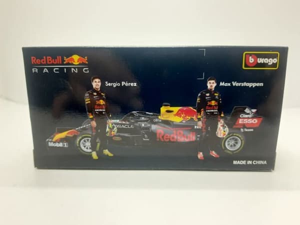 Bil 1/43 Bburago Red Bull RB16B Signaturhjälm Verstappen F1 Official Formula 1