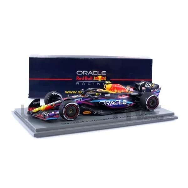 Miniatyrbil - SPARK - RED BULL RB19 - Miami GP 2023 - 1/43 - Blå/Röd/Gul