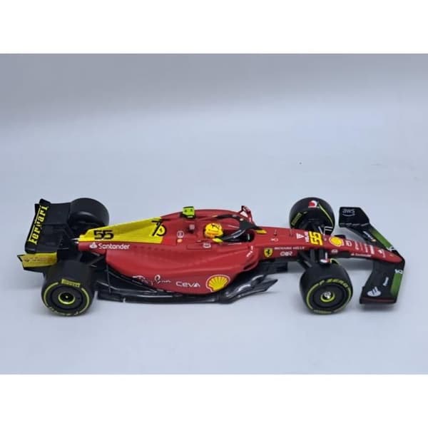 Samlarbil i miniatyr - BBURAGO - FERRARI F1-75 - 1/24 - Monza GP 2022 - Röd/Gul