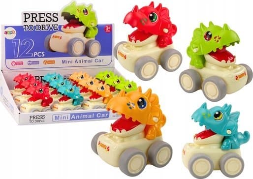 LeanToys Bil Dinosaur Triceratops Pressure Drive 4 typer