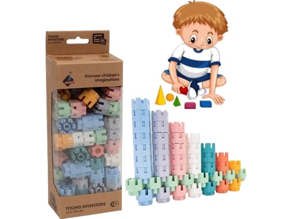 Askato Little geniuses skruvblock Pastel Eco 60 element