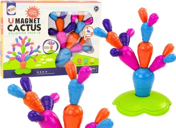 LeanToys Magnetiska byggklossar Cactus 16 delar
