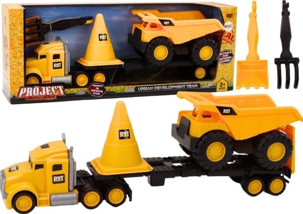 LeanToys Construction Machinery Lastebil Dumper Bevegelig Gul
