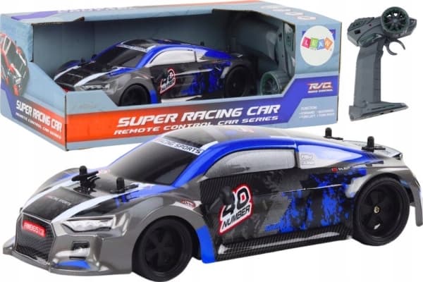 LeanToys RC Fjärrstyrd Bil 1:18 Gummi Drifthjul Blå