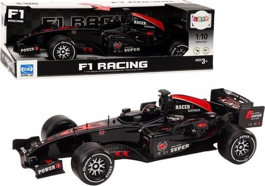 LeanToys Racing Car F1 Driven Sports Car 1:10 Black Sounds