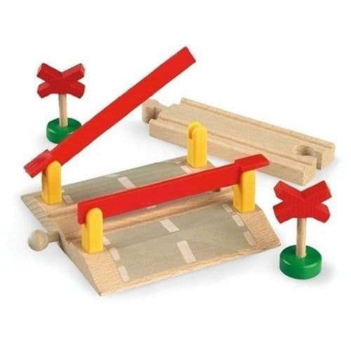 BRIO 33388 tågbana i trä med plankorsning