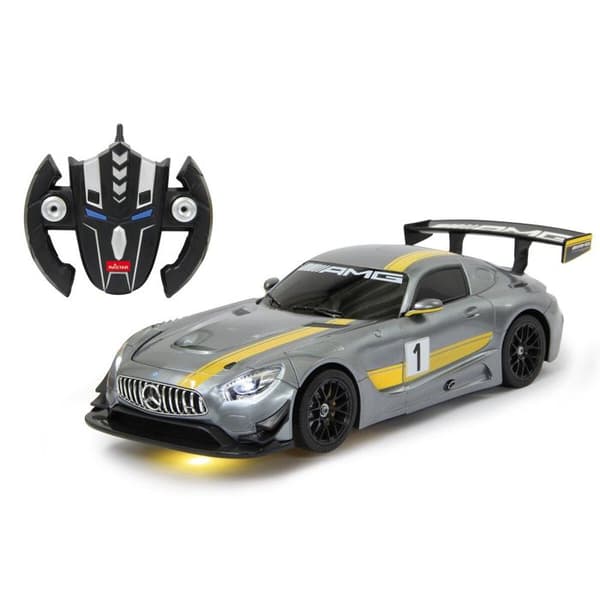 Circuit racingbil - JAMARA - Mercedes AMG GT3 - Elmotor - 1:14 - Silver, Gul