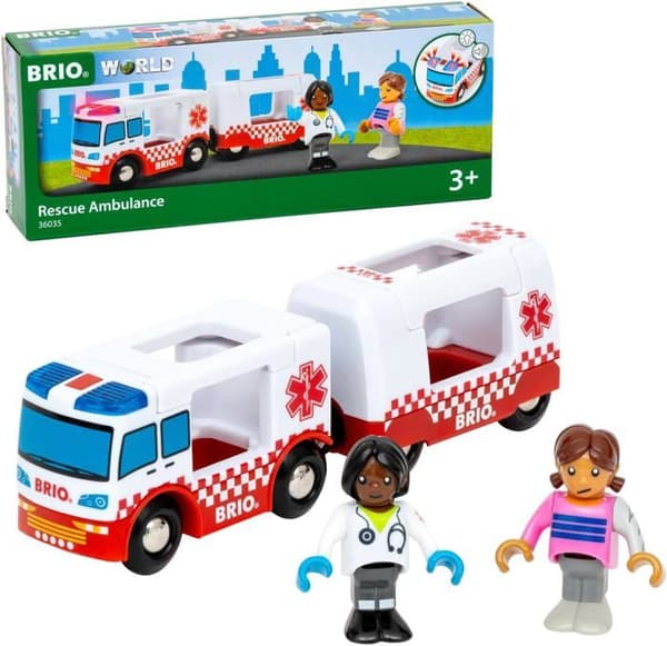 BRIO Ljud och lätt ambulansbil-7312350360356-Från 3 år