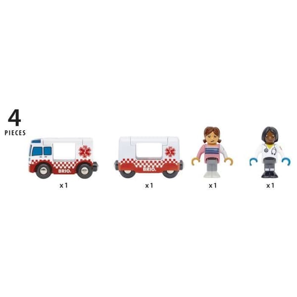 BRIO Ljud och lätt ambulansbil-7312350360356-Från 3 år