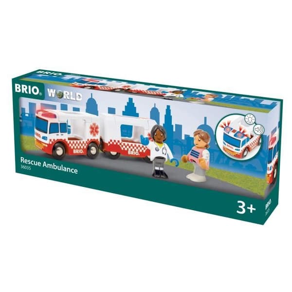 BRIO Ljud och lätt ambulansbil-7312350360356-Från 3 år