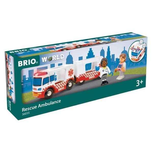 BRIO Ljud och lätt ambulansbil-7312350360356-Från 3 år