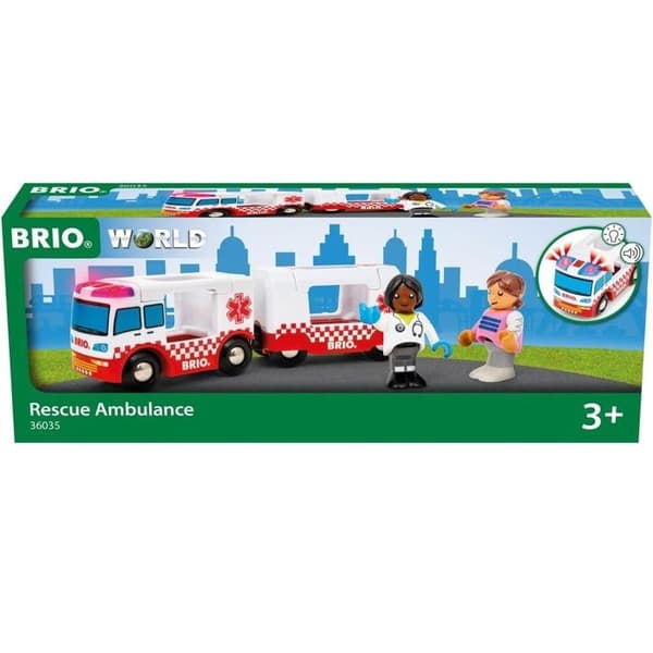 BRIO Ljud och lätt ambulansbil-7312350360356-Från 3 år