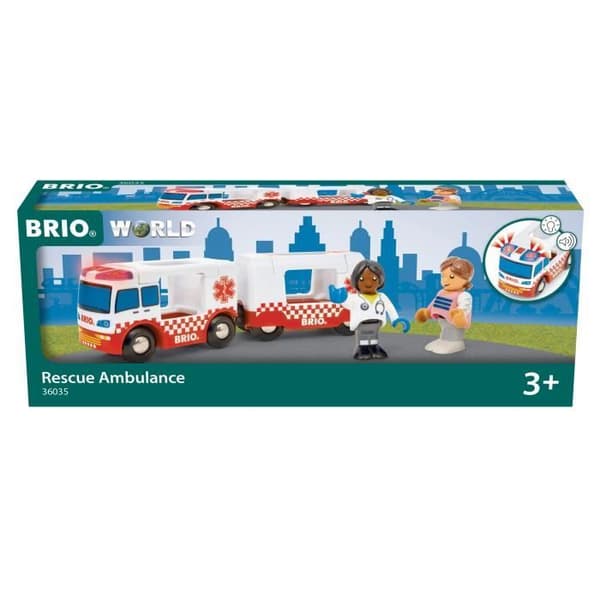 BRIO Ljud och lätt ambulansbil-7312350360356-Från 3 år