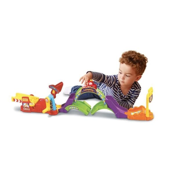 Miniatyrkrets - VTECH - Tut Tut Bolides - Tut Tut Looping + King - Gul - 12 månader och uppåt