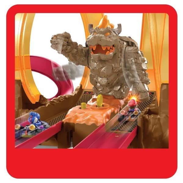 Hot Wheels - Mario Kart Chaotic Race Box Set på Bowser's Castle - Small Car Circuit - 5 år och uppåt GNM22