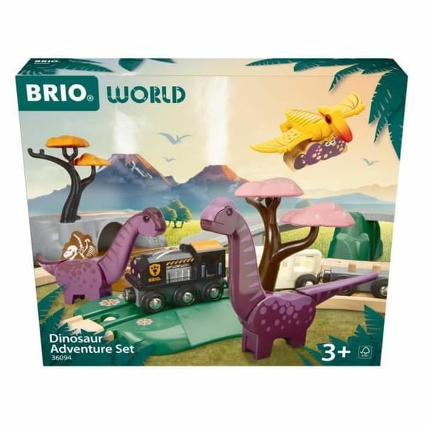 Tog med kredsløb Brio Aventure Dinosaure