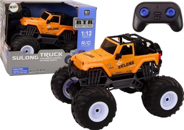 LeanToys Fjernstyrt terrengbil 2.4G RC 1:12 oransje