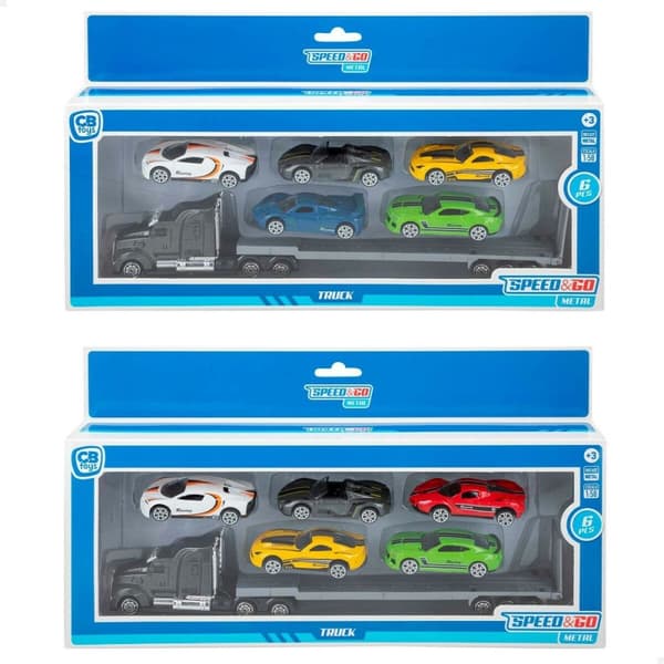 Autotransporter Lastbil og Biler Speed & Go 28 x 5 x 4,5 cm (12 enheder)