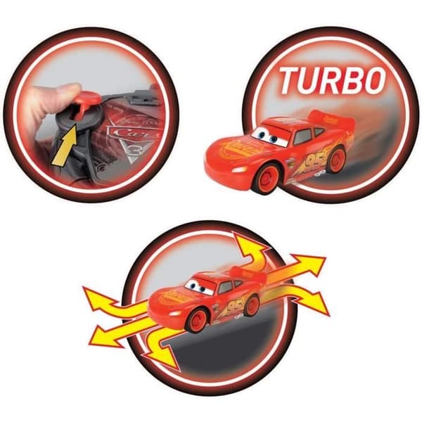 Majorette - Disney Cars 3 - Lightning McQueen radiostyrd bil - 1/24:e skala - Turbofunktion