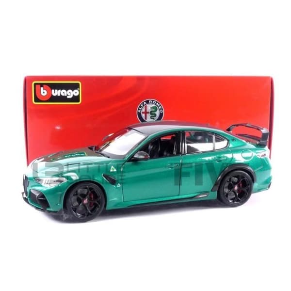 Miniatyrsamlingsbil - BBURAGO 1/18 - ALFA-ROMEO Giulia GTAm - 2020 - Verde Montreal - 11049GR