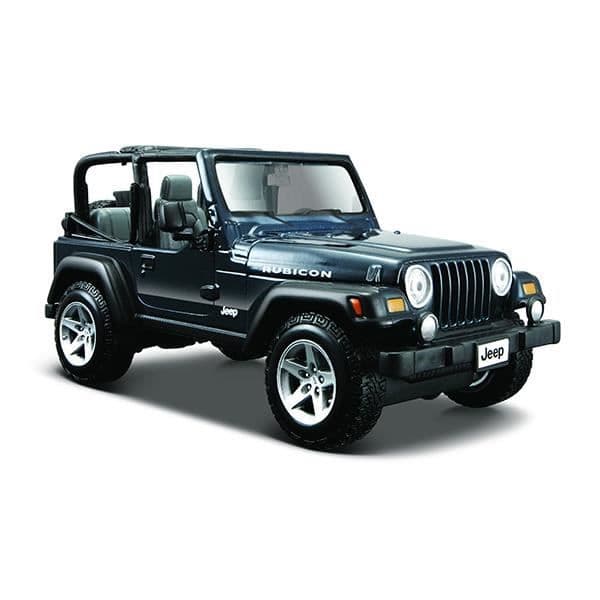 Fordonsminiatyr - SPECIAL - JEEP WRANGLER RUBICON - 1:24 - Metall - Svart och grå